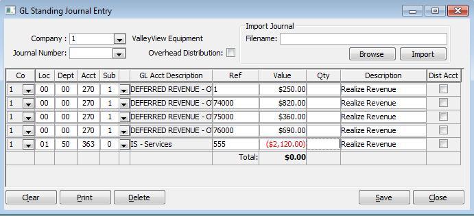 Relieving Unearned Revenue: Multi-Line Entry In Your Menu General Ledger Maintenance GL Account Maintenance Schedule Tab Identify expired agreements that still have unearned revenue Utilizing the