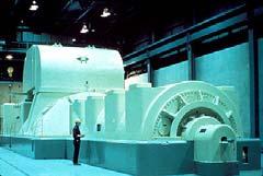 When the turbine turns, it spins the shaft, which spins a rotor in the generator.