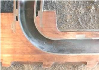 Cast-in steel pipe copper