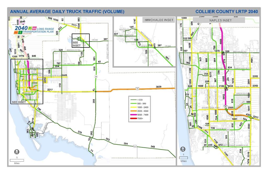 Freight Network Collier County s freight transportation network system is dominated, almost exclusively, by its highway network.