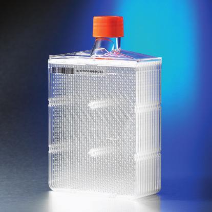The unique 3- or 5-layer Multi-Flask design lets you grow more cells in the same amount of incubator space, while the pre-coated Fibronectin or Collagen I peptide surfaces eliminate time-consuming