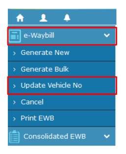 Step-3: Click on Print or detailed print button on the EWB that appears: Process of Updating the Vehicle Number on EWBs The e-way bill portal provides an option of updating vehicle number on the