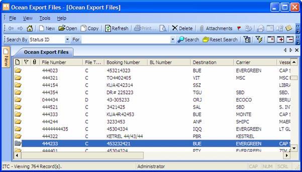 Ocean Export Files Ocean Export File Change Status You can use this option to change the status of an existing file record. To change the file status; 1.
