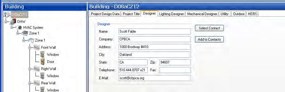 Section 3.0 Create a New EnergyPro File 3.5 Lighting Designer Tab The Lighting Designer tab is not used in the Energy Upgrade California program. 3.6 Mechanical Designer Tab The Mechanical Designer tab is not used in the Energy Upgrade California program.
