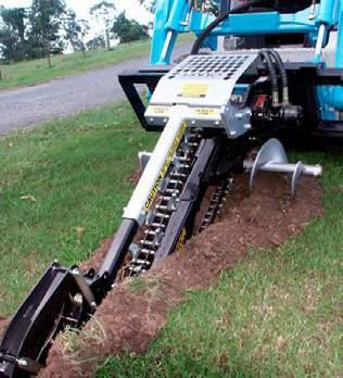 overgrown areas TRENCHER Unique drive system positioning 1200mm x 150mm Pipe