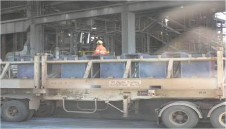 Transport of casted copper