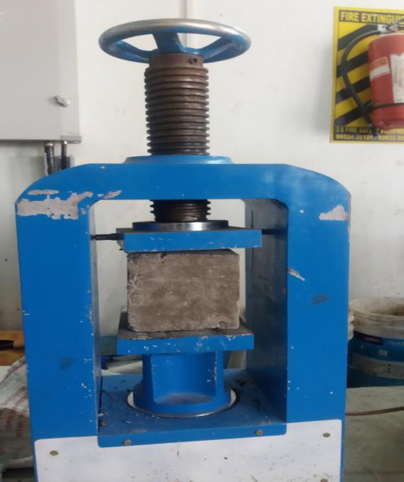 Compressive strength Test results for cube specimens of size 150mm 150mm 150mm In this test, the cubes are subjected to compressive force in a compression testing machine and the ultimate load at