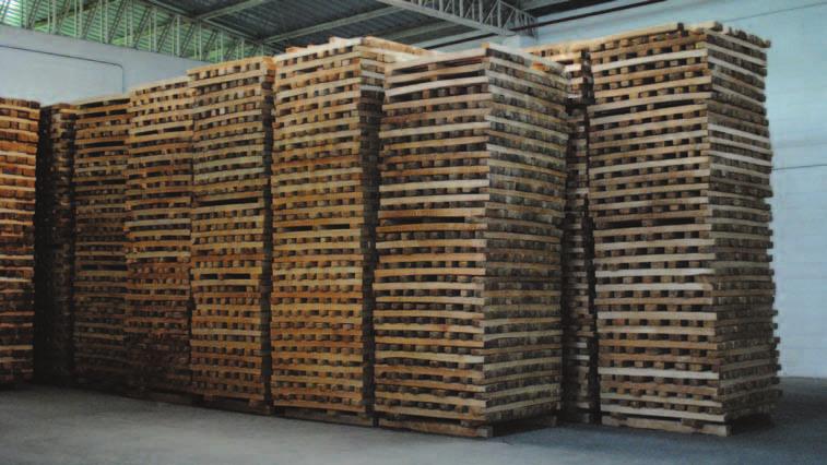 We have two warehouses with atmospheric-controlled environments that keep balsa glued blocks in perfect conditions (independently of weather conditions) and