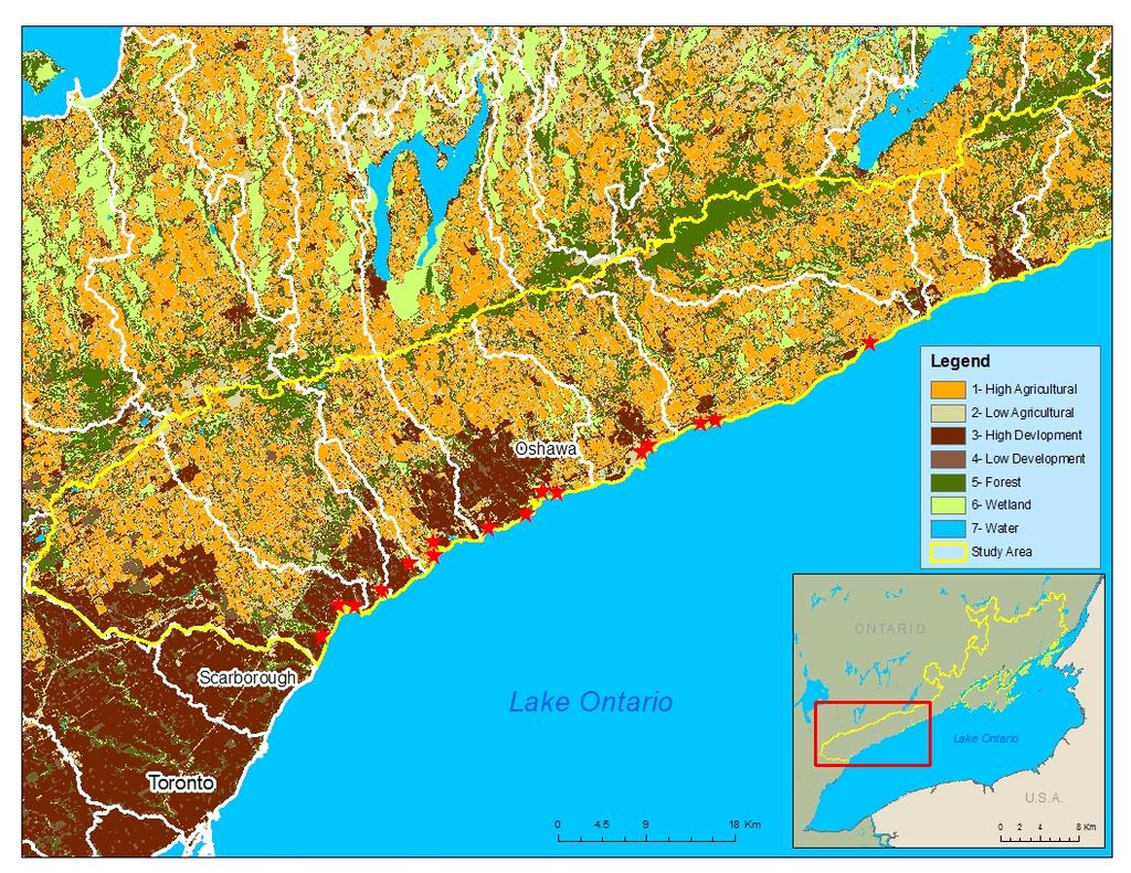 There are also Southern Ontario Land Resource Information System data summarized by watershed