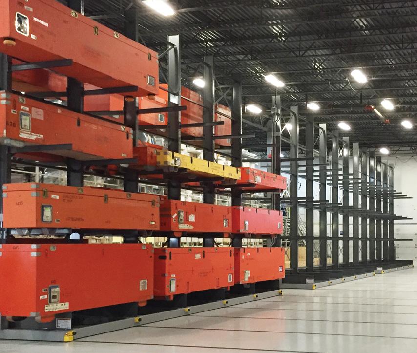 Mobile When warehouse space is limited, increase the capacity of available storage with mobile cantilever racking.