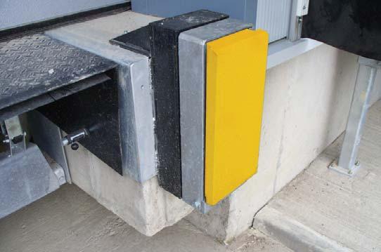 L-shaped bumpers are available where a wider docking area is required.