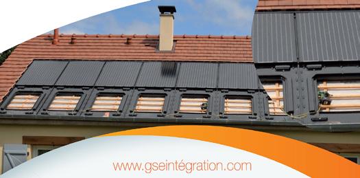 Presentation of system GSE INTEGRATION IN ROOF SYSTEM The GSE Integration system is used to install modules on all types of roofing, (curved tiles, mechanical, flat, slates), on new buildings or