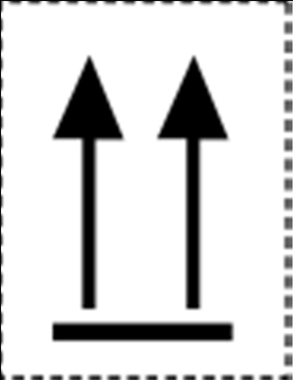 Orientation arrows, black or red color Placards for Marine Pollutants Packages and cargo transport units containing dangerous substances which are classified