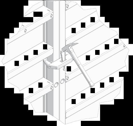 The lock can be attached on the frame at any position. Its 5-point contact (Fig. 7.2. and 7.