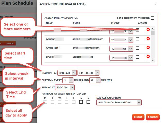 4. Plan Assignment The Group Manage or Administrator can assign plans to Members in TracDash. Click on Plan Assignment in the left column.