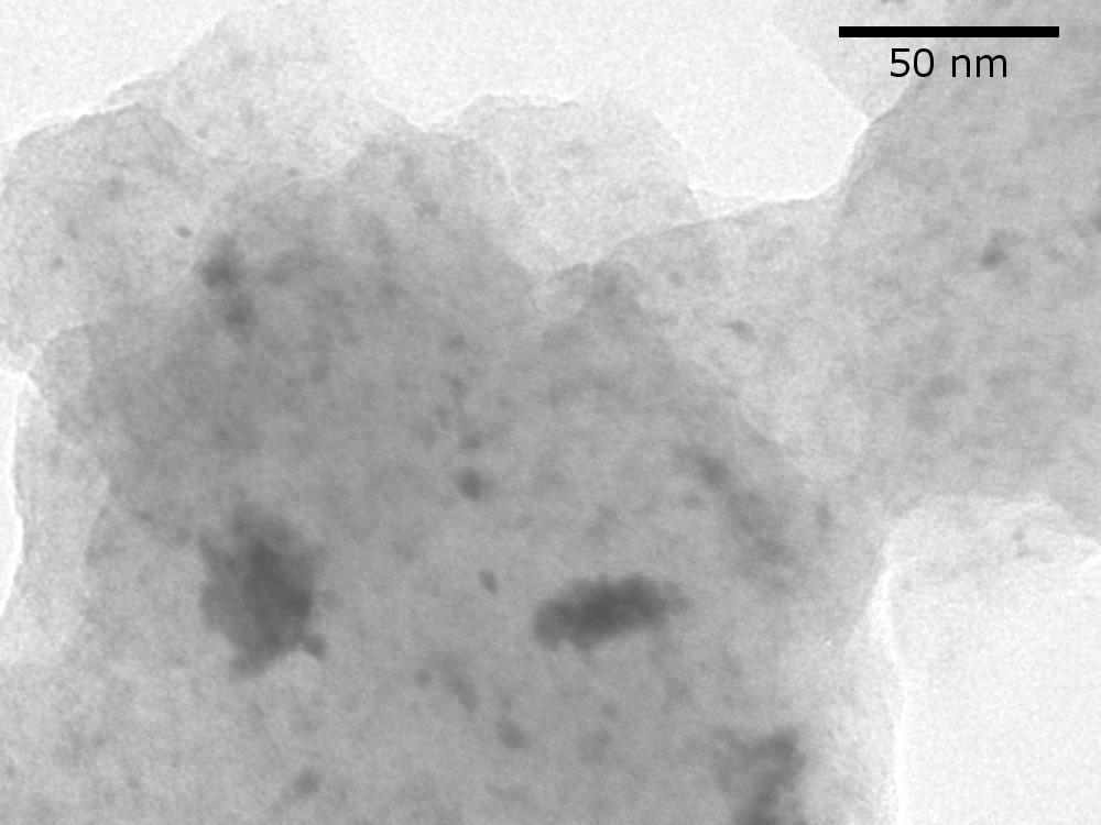 The particles in TEM images are generated by milling in 2-propanol.