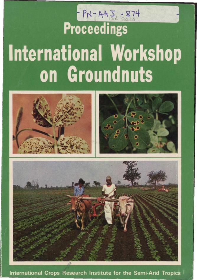 Groundnut research at ICRISAT New improved varieties of