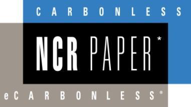 Roll products: NCR PAPER* brand ecarbonless To produce printed, collated form sheets to run on laser printers and