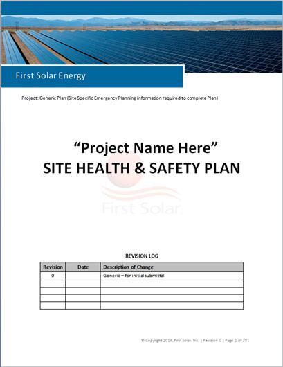Worker Health and Safety Site Health and Safety Plan Safety First Core Value Safety Policy and Programs Site