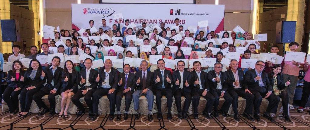 get invited to the F&N Chairman s Award presentation ceremony where the Chairman of F&NHB will present each of them with a cash award of between RM300 and RM5,000.