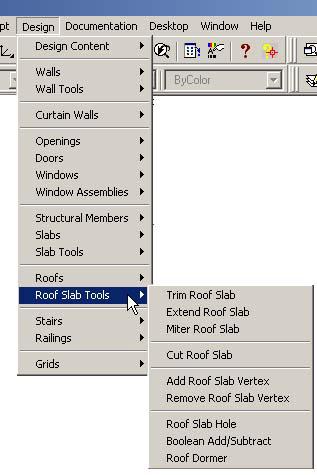 The Properties icon (see Figure 12) will call the Roof Slab Properties dialogue box (as shown in Figure 11). Right Click The Lanai Roof Slab and set the Rise to 4. See Figure 12.