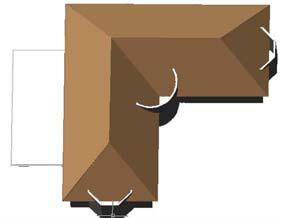 If the two edges of the roof slabs do not intersect, use Miter by Edges.
