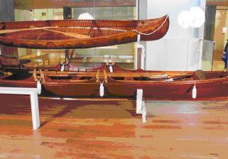 Travelling on the Thames Find these two boats in the gallery Where was the canoe made?