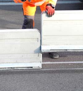 Ultralight, super-slim & super-fast Slim-type barriers The new safety barrier SB 50 is a modern precast concrete vehicle restraint system characterised by its light weight and the slim
