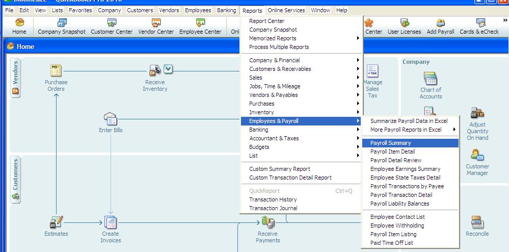 Select Custom for the date field and use From 01/01/2010 To 05/01/2010 then click Refresh to get the Payroll Summary report for Amanda.