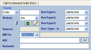 Recording the basic order information You enter all basic information about an order in the order header section of the Call On Demand Order Entry window.
