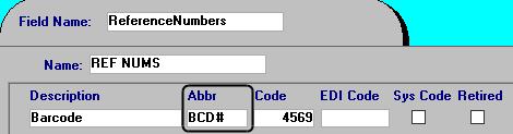 If the same barcode number was used on more than one order, the most recent order is displayed. Notes: 1. Your company defines the barcode reference number type in the Reference Number label.