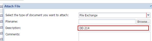 When you have completed the file import, upload the member s DD-214 or equivalent document (see section on Attaching a Document).