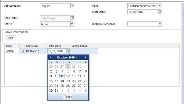 Add the Start Date of the leave or select the Start Date from the drop-down