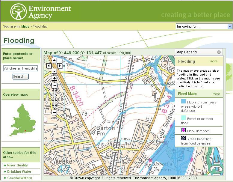 SECTION 2 FLOODING AND FLOOD RISK BARTON FARM WINCHESTER FLOOD RISK ASSESSMENT 2.3.2 Figure 2.1 below shows the indicative floodplain map for the study area. Figure 2.1: EA Indicative Floodplain Map Extract from Environment Agency Flood Mapping Website (4) 2.