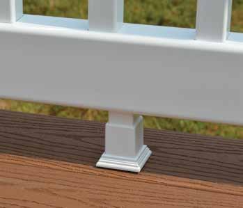 and 8 ft. rail and 6 ft. stair sections Top Rail Profile Bottom Rail Profile Post Sleeves: 5-3/4 in. x 5-3/4 in. x 48 in.