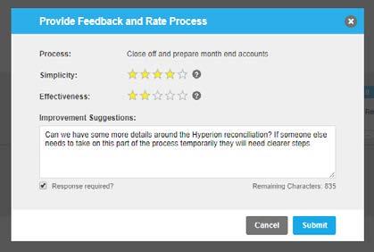 2 Real-time feedback and collaboration. Process users can give and respond to feedback in real time.