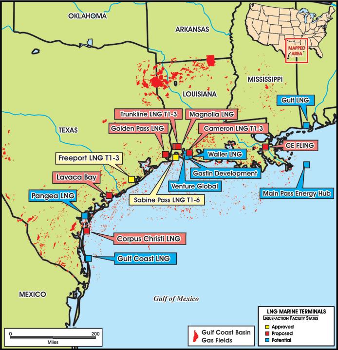 Gulf Coast LNG Overview Massive industrial projects near abundant source gas could add 183 MMtpa of liquefaction capacity by 2020.