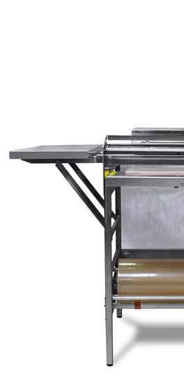 Step-Saver Hand Wrapping Station Versatility and Control Satisfying All Production Needs The Step-Saver Hand Wrapping Station outfitted with a controller and label printer is the perfect solution for