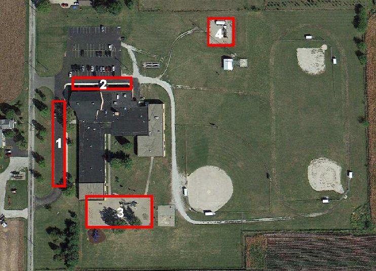 Walnut Elementary School Site/Circulation 1. Dual stripe for bus or for handicap parking (not simultaneous) 2.