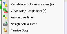 hours worked 2. Right click on the duty and select Assign Overtime 8.