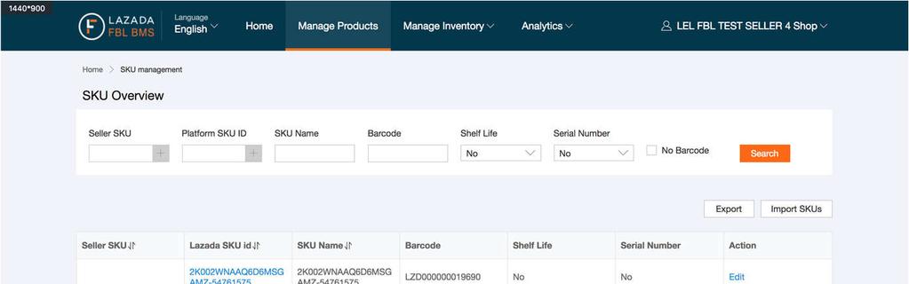 BMS Features Overview MANAGE PRODUCTS Manage products Seller can manage products attributes like barcode, adding new