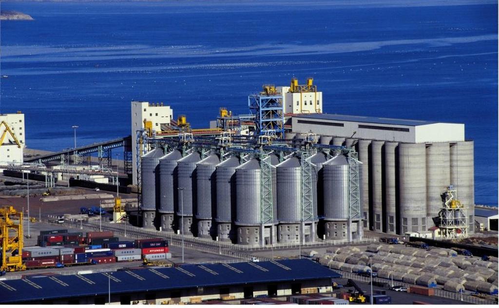 6 major centers Grain transportation Dayao bay bulk grain storage tanks GanJingZi bulk