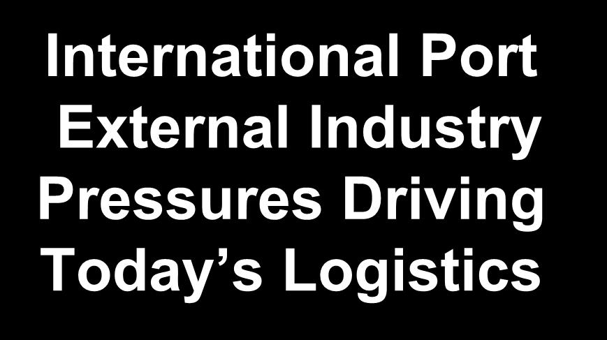 International Port External Industry Pressures