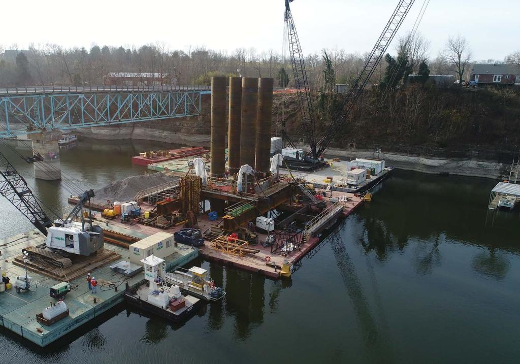 Presentation Overview Herrington Lake & Original Bridge Project Overview Pier 1 Features Including Geotech Conditions & Considerations Barge Anchoring System & Ground Preparation Casing Lowering