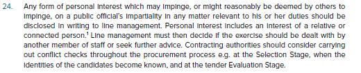 National Public Procurement Guidelines: Probity: Use ethical, honest and fair processes Transparency: Basis for