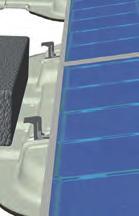 The weighting should be placed on without grinding motion, and must not shade the PV modules due to its height.