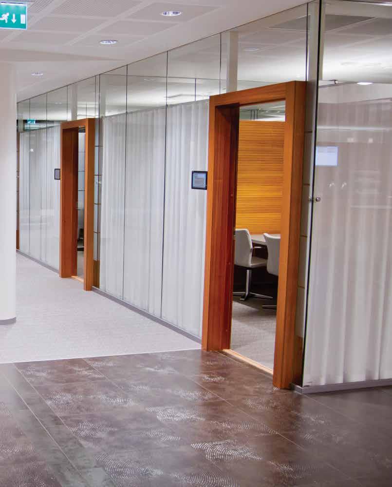 SOUND PROOFING GLASS WALLS Scanmikael s wall systems combine sound proofing solutions with versatile room management.