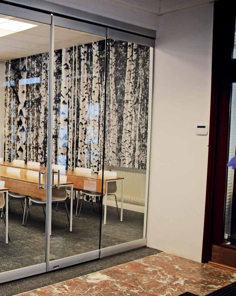 MOVABLE GLASS WALLS The movable glass wall system has been developed for comprehensive space division with glass.