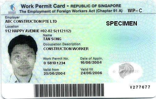35 Refer to the sample work permit card below to answer the question. Which of the following statement is true? A B C D A. The worker can work as a construction worker for any employer. B. The worker can work as a construction worker for ABC Construction Pte Ltd only.