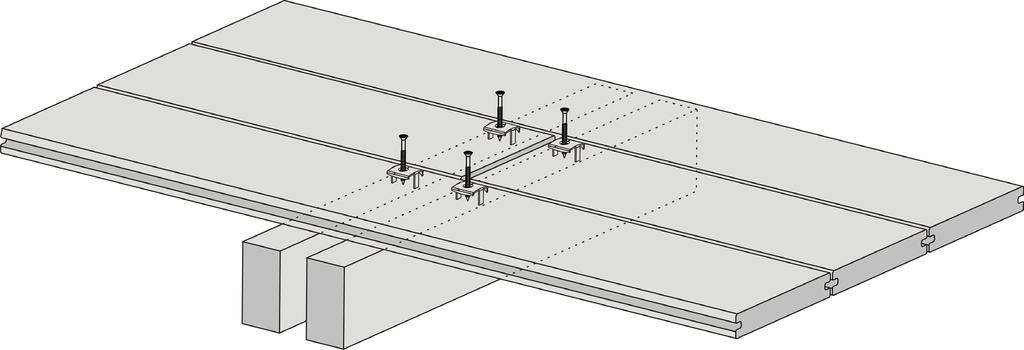 When installing boards one full length across the deck, we recommended locking the board in the middle to allow for even expansion and contraction to take place on both ends as shown in Diagram 5.
